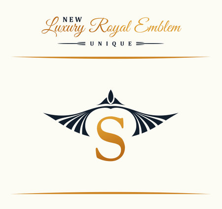 Calligraphic Luxury line logo. Flourishes elegant emblem monogram. Royal vintage divider designのイラスト素材