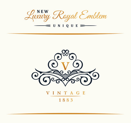 Calligraphic Luxury line  . Flourishes elegant emblem monogram. Royal vintage divider designの写真素材