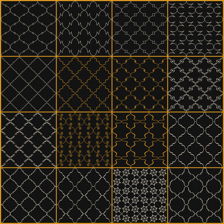 Oriental ornate seamless background set in Eastern style