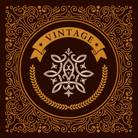 Calligraphic square Ornament Frame Lines. Restaurant menu. Luxury vintage ornate greeting card with typographic design. Retro invitations and royal certificates. Vector Flourishes illustrationのイラスト素材