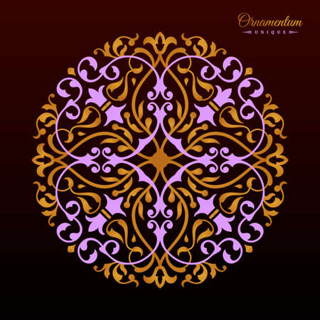 Vintage luxury decorative design of golden mandala. Vector background for greeting cardのイラスト素材