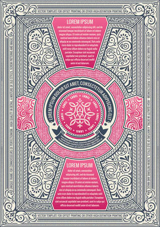Vintage label for bottle, packing or book cover designのイラスト素材