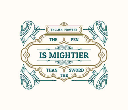 Vintage label and card. Calligraphic frame designのイラスト素材