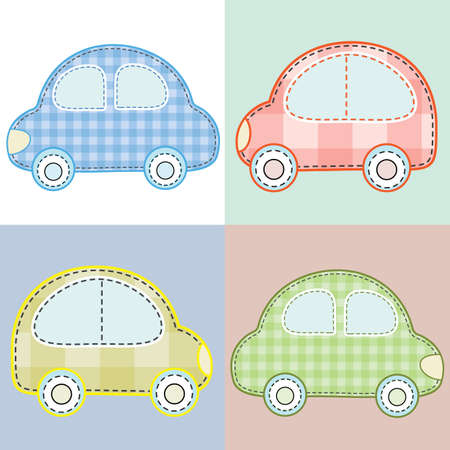 colorful toy cars for boys with different backgroundsのイラスト素材