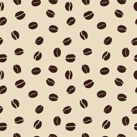 Vector seamless pattern with coffee beans grainsのイラスト素材