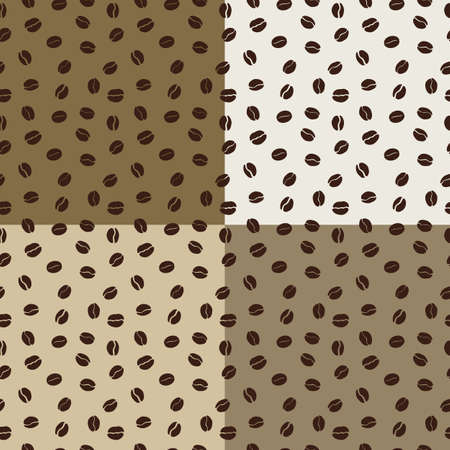 Vector seamless pattern with coffee beans grainsのイラスト素材