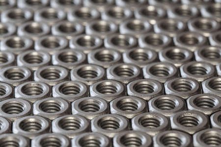 hex nut, metal nut, nut photo, iron nut, steel nut, industry nut, pile nut, nut background, metal hex nutの写真素材