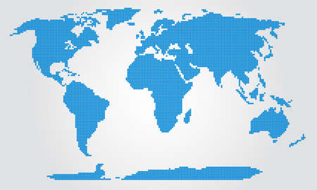 dotted map, world map, dotted world, dotted planet, dotted earth, dotted continents, dotted world map, rounded world map, digital world map, world map design, world map pattern, world map vectorのイラスト素材