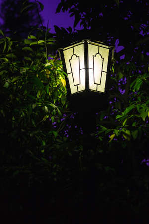 street lantern photo, retro street lamp, old lamppostの写真素材