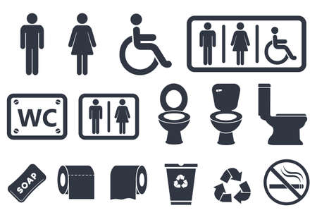 toilet icon setのイラスト素材