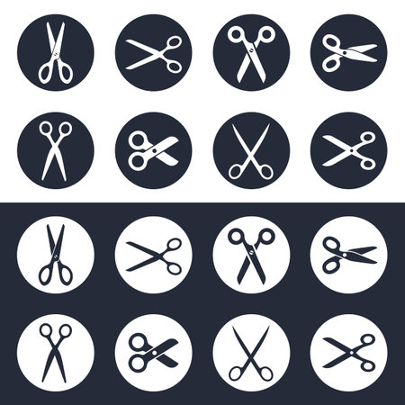 scissors icon setのイラスト素材