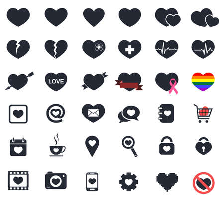 heart icon setのイラスト素材