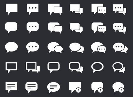 speech bubbles icon setのイラスト素材