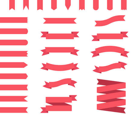 Ribbon banners setのイラスト素材