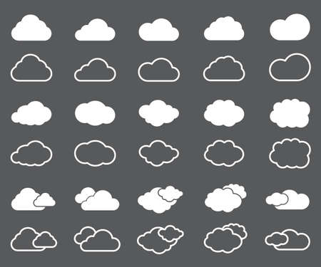 Cloud vector illustration iconsのイラスト素材