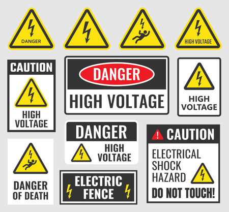 Vecteur De Danger Signs High Voltage Id 9266 Image Libre De Droit Stocklib