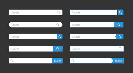 Search bar templates design set, vector illustrationのイラスト素材