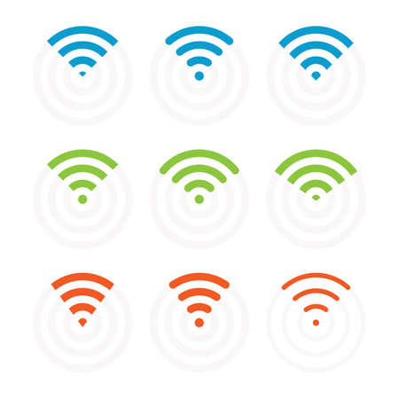 wifi icons and signs, wireless signalのイラスト素材