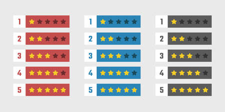 rating stars setのイラスト素材
