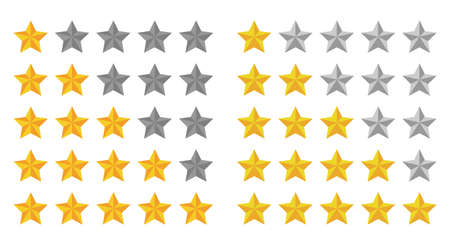 rating stars setのイラスト素材