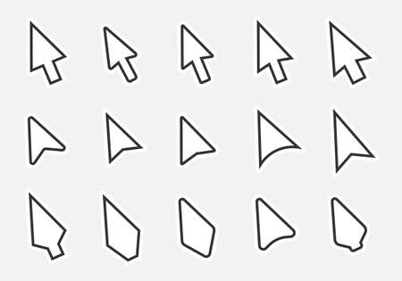mouse cursor iconsのイラスト素材