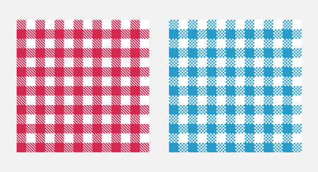 Checkered tablecloth seamless pattern, table cloth texture designのイラスト素材