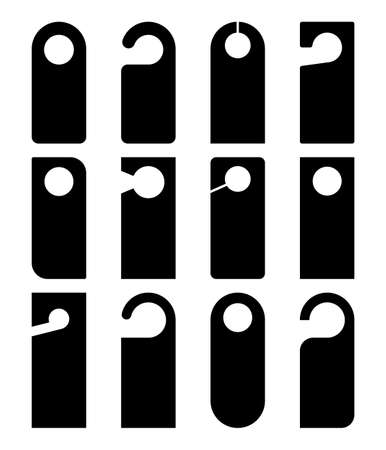 Door hanger template set, do not disturb signのイラスト素材