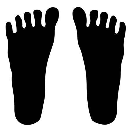 the left by a foot on the groundのイラスト素材