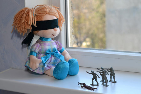 Plastic soldiers shoot the dollの写真素材