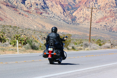 Motorrad, USA, America, Route66, Harley, Las Vegas, Red Rock Canyonのeditorial素材