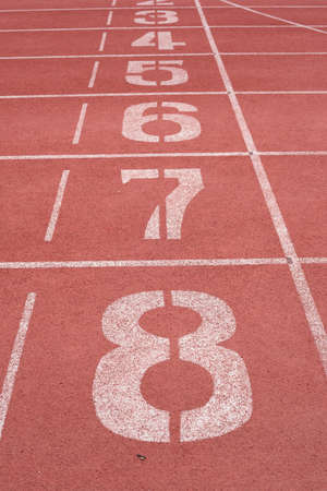 The number on running pathの写真素材