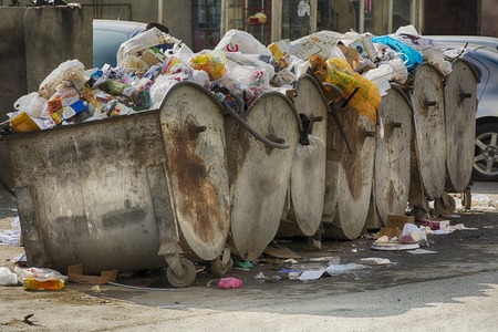 trash dump at day timeの写真素材