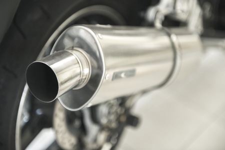 chrome exhaust の写真素材
