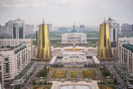 Astana Kazakhstan Presidential Palace in summerのeditorial素材