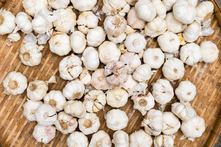 Garlic , Fresh garlic , Garlic groupの写真素材