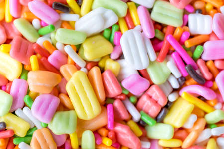 a lot of sprinkles as a backgroundの写真素材