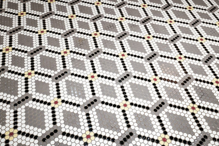 Floor tiles in urban city street, construction and architecture