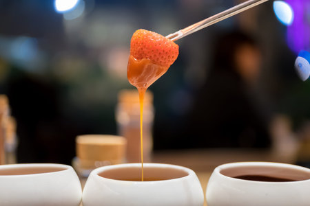 Strawberry with chocolateの写真素材