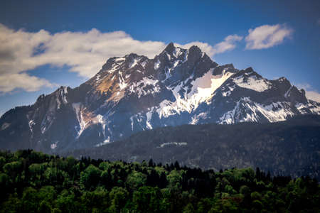 Beautiful Swiss mountainの写真素材