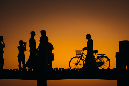 U Bein bridge. Mandalay. Myanmar.