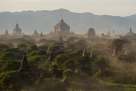 Bagan, Myanmar temples in the Archaeological Zone.の写真素材