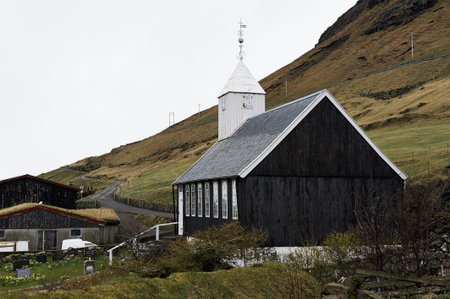 Small village churchの写真素材