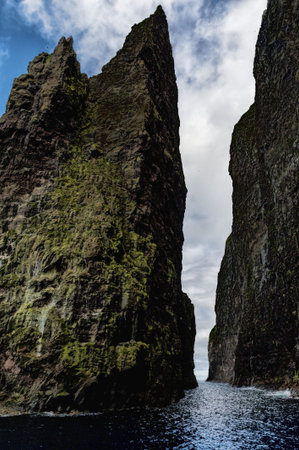 Vestmanna cliffs in the Faroe Islandsの写真素材
