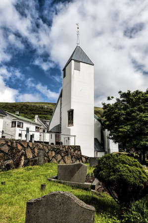 Village church in Vestmannaの写真素材
