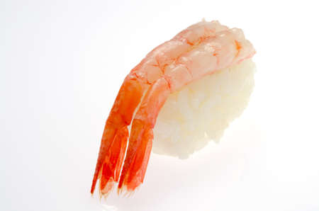 raw shrimp sushiの写真素材