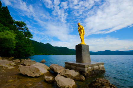 Lake Tazawa, Japanの写真素材