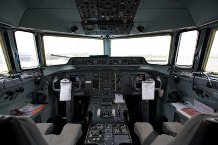 cockpit of an airplane