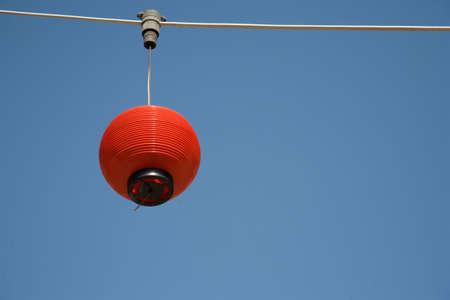 single chinese hanging lanternの写真素材