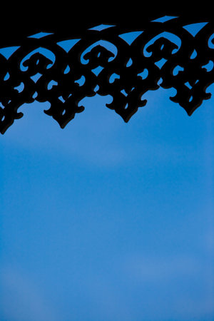 malay carving silhouetteの写真素材