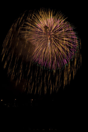 raining fireworks